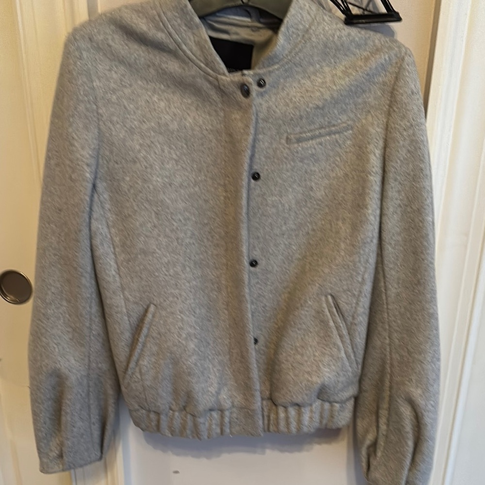 Banana Republic Stylish Gray Button-Up Jacket
